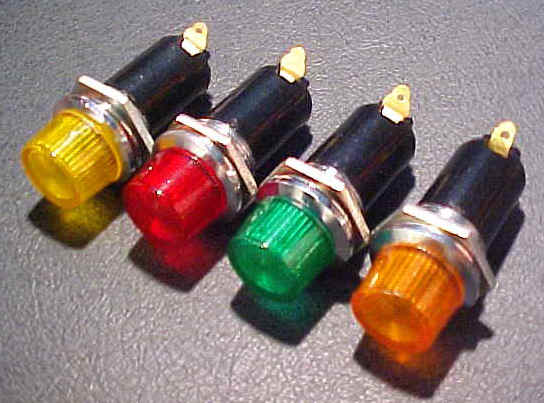 หลอดหน้าปัทม์กลมแบนใหญ่สีเหลือง